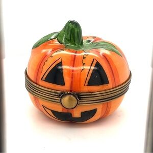 Limoges Jack - o - Lantern pumpkin ring box